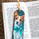 Zakładka do książki Mały Książę - drewniana z psem (ręcznie decoupage)