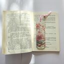Zakładka do książki "Mądra jak sowa" - drewniana, pastelowe kolory