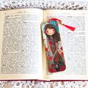 Drewniana zakładka do książki Makowa panienka - handmade dla dziewczynki