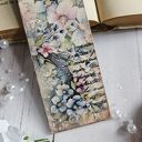 Zakładka wiosenna decoupage - rękodzieło z motywem kwiatów i motyla
