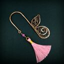 Miedziana zakładka do książki z motylem - wire wrapping