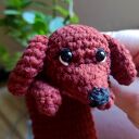 Zakładka do książki - Jamnik Dyzio, Jamniczek (handmade na szydełku)