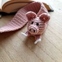 Ręcznie robiona zakładka do książki - świnka (handmade)