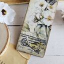 Zakładka kwiatowa decoupage Wiosna Motyl - ręcznie robiona zakładka Justyna Art