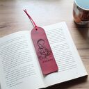 Skórzana zakładka do książki ze zdjęciem - personalizowany grawer laserowy