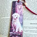 Zakładka do książki „Kot i pies” - drewniana, ręcznie wykonana metodą decoupage
