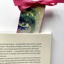 Zakładka papierowa Różowa Kokardka - ręcznie malowana akwarela