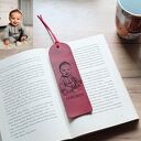 Personalizowana skórzana zakładka do książki ze zdjęciem i grawerem laserowym