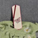 Zakładka do książki - zdobiona metodą decoupage