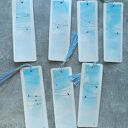 Akwarela Zakładka do Książki różne wzory z Tasiemką Rękodzieło Ptaki Niebo