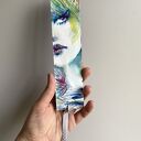 Zakladka papierowa Emerald Mist 1 ręcznie malowana akwarela