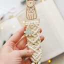 Makramowa zakładka do książki Świąteczny kotek | Zakładka z kotkiem