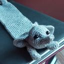 Zakładka do książki SŁONIK - ręcznie robiony szary słoń Moremi Dolls