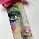 Zakładka papierowa Różowa Kokardka - ręcznie malowana akwarela