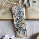 Zakładka wiosenna decoupage - ręcznie robiona zakładka do książki z kwiatami i motylami