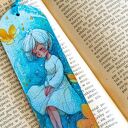Zakładka do książki Ella zaklęta - drewniana handmade z decoupage