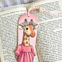 Zakładka do książki Żyrafka / Wróżka - drewniana handmade