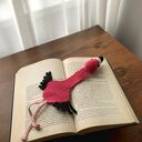 Zakładka do książki FLAMING dla dziecka - handmade na szydełku