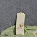 Drewniana zakładka do książki z decoupage i cytrynem (makrama)