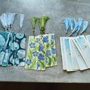 Akwarela Zakładka do Książki różne wzory z Tasiemką Rękodzieło Ptaki Niebo