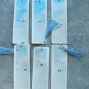 Akwarela Zakładka do Książki różne wzory z Tasiemką Rękodzieło Ptaki Niebo