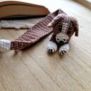 Ręcznie robiona zakładka do książki - piesek Dog Lowers na święta
