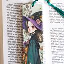 Drewniana zakładka do książki Rzucam czary - czarownica handmade