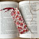 Zakładka do książki vintage: Różowe Esy Floresy - ręczne decoupage