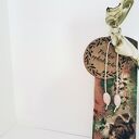 Ręcznie robiona zakładka do książki decoupage z kotkami