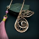 Miedziana zakładka do książki z motylem - wire wrapping