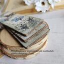 Kwiatowa zakładka do książki w technice decoupage - motyl i kwiaty
