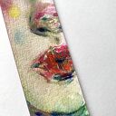 Zakładka papierowa Różowa Kokardka - ręcznie malowana akwarela