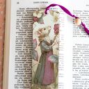Drewniana zakładka do książki - Myszka w jeżynach (ręcznie robiona)