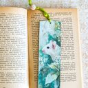Ręcznie robiona zakładka do książki Kot i myszka - decoupage na drewnie