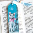 Zakładka do książki - Kicia w Paryżu turkusowa