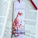 Zakładka do książki „Kot i pies” - drewniana, ręcznie wykonana metodą decoupage