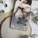 Zakładka świąteczna vintage z decoupage - ręcznie robiona (15x5 cm)