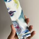 Zakladka papierowa Emerald Mist 1 ręcznie malowana akwarela