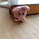 Ręcznie robiona zakładka do książki - świnka (handmade)