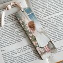 Drewniana zakładka do książki z motywem świątecznym