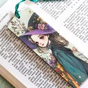 Drewniana zakładka do książki Rzucam czary - czarownica handmade