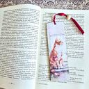 Zakładka do książki „Kot i pies” - drewniana, ręcznie wykonana metodą decoupage