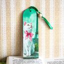 Zakładka do książki - Kicia w Paryżu (szmaragdowa )