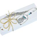 Elegancka sowa - zakładka z kryształkami