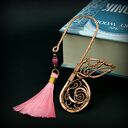 Miedziana zakładka do książki z motylem - wire wrapping