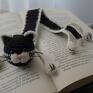 zakładki dla miłośników kotów do książki czarny kotek
