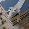 różowe zakładki szczurek do książki dla dziecka szczur