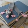 różowe szczur zakładka do książki szczurek, prezent dla miłośnika czytelnika