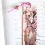 różowe zakładka do książki - kocham psy drewniana miłośniczka psów