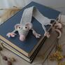 wernika szczur szcurek zakładka do książki z sympatycznym szczurkiem wykonana z włóczki dla dziecka